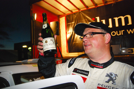 Christian Jensen kunne for første gang i karrieren vinde Tvilum Rallyshow i Fårvang.